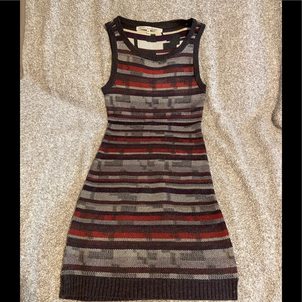 RACHEL Rachel Roy Multicolored Knit Form fitted Dress New Size S